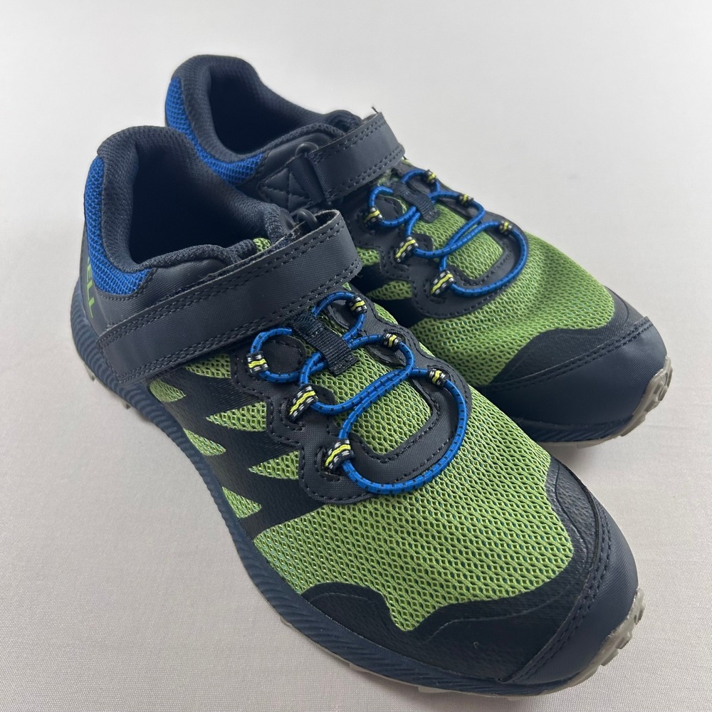 Merrell Trail Quest Sneakers Kids 4.5M Navy Green Blue Hiking Shoes MK265684